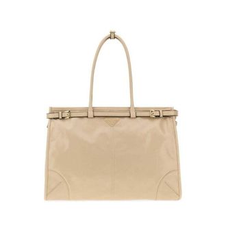Prada Sand Leather Shoulder Bag Travertino N Borse A Mano