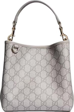 Gucci (WMNS) Gucci GG Emblem Small Bucket Bag Grey 815118-FAD6M-1425