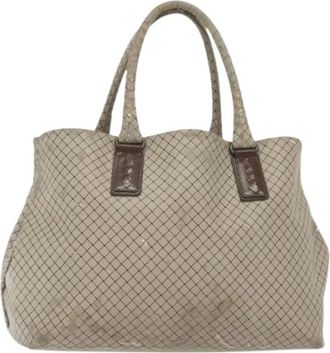 Bottega Veneta Pre-owned Vintage Tote Bag - Dames - Vintage Shopper - Grijs - ONE Size - Leer - Vintage