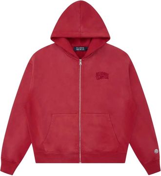 Billionaire Boys Club Felpa con zip e logo Small Arch effetto lavato - - Sweatshirts & Hoodies - Uomo - Rosso - L