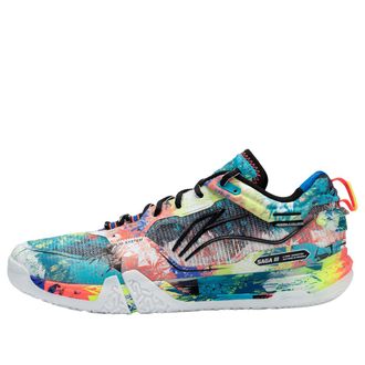 Li-Ning Saga III Pro Light Aqua Blue Fluorescent Flame Orange AYAV001-6
