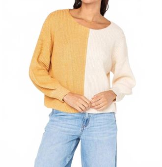 Roxy Sandbar Hop Sweater In Honey Yellow