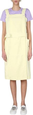 Kenzo Dim Midi Jurk - Dames - Casual kleedjes - Geel - L - Katoen - Kleedjes