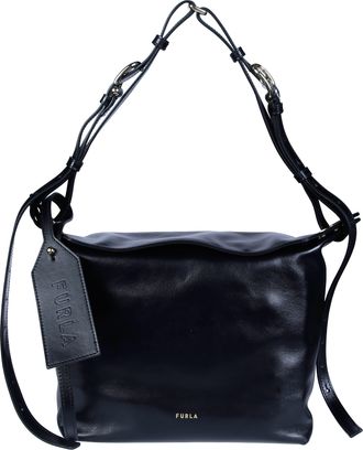 Furla Ginevra M Structured Leather Shoulder Bag