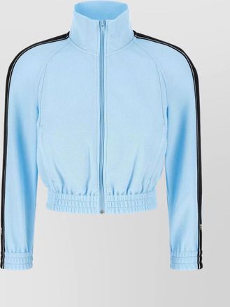 Alexander Wang logoed band sleeves cropped-cut sweatshirt