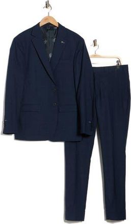 Scotch & Soda Classic Fit Windowpane Suit in Navy at Nordstrom Rack, Size 44