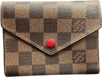 Louis Vuitton Pre-owned Wallets, female, Brown, Size: ONE SIZE Pre-owned Portefeuille Victorine Damier Wallet