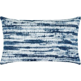Elaine Smith Linear Indigo Indoor & Outdoor Woven Accent Lumbar Pillow at Nordstrom, Size 12X20