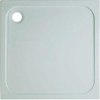 Crosswater Shower Tray douchebak 90x90x4.5cm vierkant met antikalkbehandeling afvoer 90mm wit