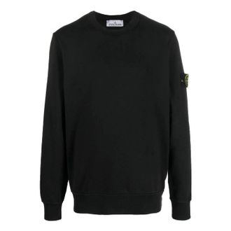 Stone Island Logo Patch Crewneck Sweatshirt Black 101563051-A0029
