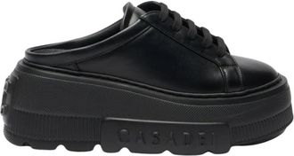 Casadei Nexus Sabot - Dames - Slip ons - Zwart - 35 1/2 EU - Leer - Schoenen