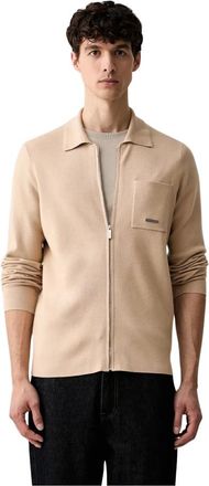 Karl Lagerfeld Cardigan con zip - - Knitwear - Uomo - Beige - 2XL