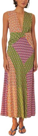 Farm Rio Cashew Mix Knot Maxi Dress