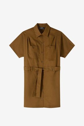A.P.C. Midilanges gerades Popelinehemdkleid New Drew