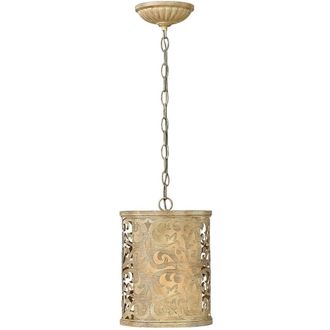 Loops 1 Bulb Ceiling Pendant Light Fitting Brushed Champagne LED E27 60W Bulb