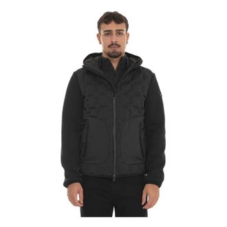Peuterey Hulme Sjlr Bmat Harrington-jack met capuchon - Heren - Jassen - Zwart - Maat: XL Poliester