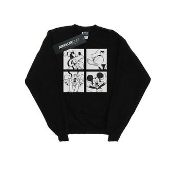 Disney Heren Mickey, Donald, Goofy en Pluto Boxed Sweatshirt (Zwart)