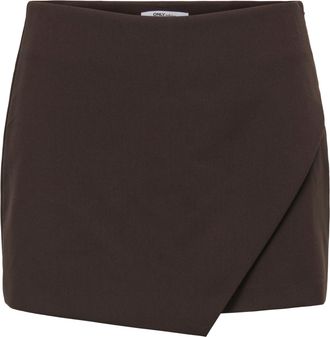 Only Hosenrock ONLY ONLMIST-YASMINE WRAP SKORT TLR NOOS, Damen, Gr. 40, chocolate torte, Web, Obermaterial: 72% Polyester, 22% Viskose, 6% Elasthan, unifar
