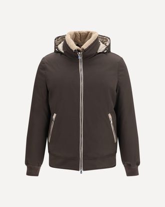 Brunello Cucinelli Nylon Down Jacket with removable hood Male M