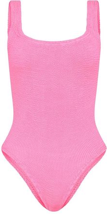 Hunza G Ruched Scoop-back Swimsuit