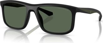Emporio Armani Ea 4234U Vierkante Zonnebril - unisex - Zonnebrillen - Zwart - 57 MM - Accessoires
