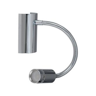 Netlighting KEPLER LED Reading Light Chrome 100lm 3000K 6x9x32cm in Silver | Size: 6 x 9 x 32 cm