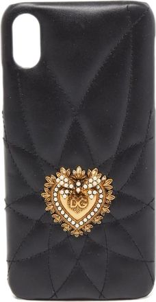 Dolce & Gabbana Sacred Heart gevoerde iPhone XS hoesje - Zwart