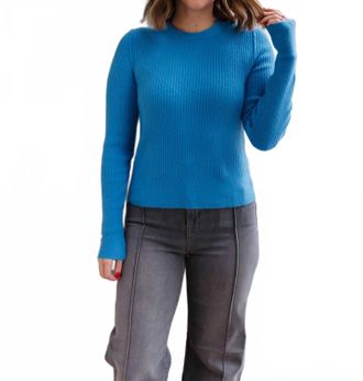 Free People Even After Knit Pullover In Swedish Blue