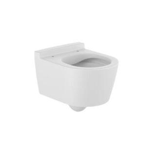 Roca Roca - Taza Suspendida Compacta Rimless Con Salida Horizontal Round Inspira Color: Blanco Mate