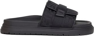Fendi jacquard strap slides - Black