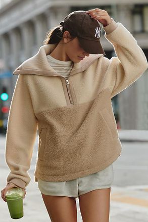 Varley Carmine Relaxed Half-Zip Fleece Sweatshirt