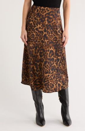 DKNY A-Line Midi Skirt in Truffle Multi at Nordstrom Rack, Size Small