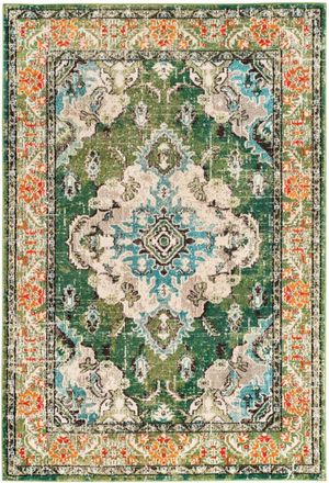 Safavieh Alfombra polipropileno verde bosque/azul claro 235 x 305 cm