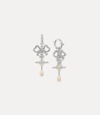 Vivienne Westwood Rigoberta Pearl Earrings Platinum-crystal-velvet-crystal-creamrose-pearl Platinum-crystal-velvet-crystal-creamrose-pearl Women