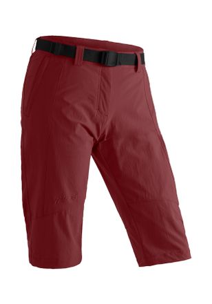 Maier Sports Caprihose MAIER SPORTS Kluane, Damen, Gr. 34, Normalgr&ouml;ssen, rot (weinrot), 90% Polyamid, 10% Elasthan, Hosen Caprihose, Damen Shorts, kurze Wanderhos