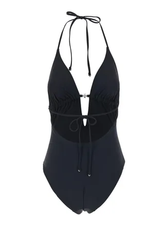 Tory Burch Womens One-Piece Swimsuit Black Swimwear Sea Clothing