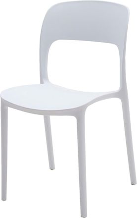 Konte Design Juego de 4 sillas de polipropileno blancas