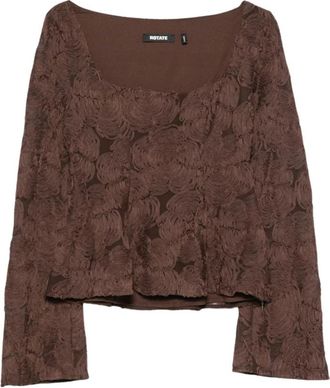 Rotate Long Sleeve Top - Dames - Longsleeves - Bruin - L - Tops