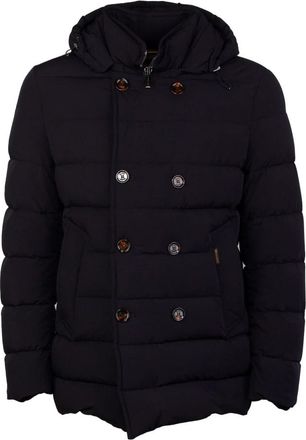 Moorer Dubbelbreasted donsjack Florio - Heren - Winterjassen - Blauw - XL - Jassen