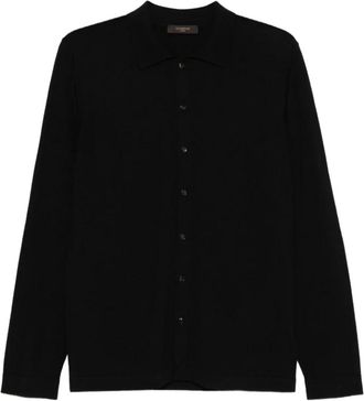 Zanone Truien & Vesten, Heren, Zwart, 2Xl, Wol, Camicia