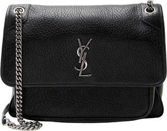 Saint Laurent Grained Monogram Niki Large Shoulder Bag (Authentic Pre-Loved)