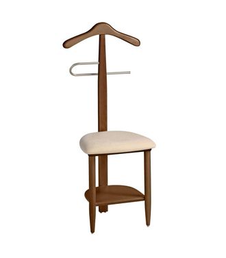 HERDASA Gal&aacute;n 361 Con Asiento En Beige Herrajes Cromado Satinado Lacado Nogal, 105 Cm(alto)45 Cm(ancho)41 Cm(largo)