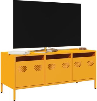 Berkfield Home TV Cabinet Mustard Yellow 101.5x39x43.5 cm Cold-rolled Steel