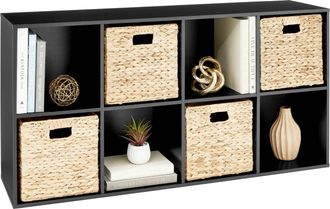 Best Choice Products 8-Cube Bookshelf, 11in Display Storage System, Organizer w/ Removable Back Panels