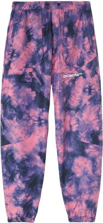 Off-white tie-dye logo ski trousers - men - Polyester - S - Pink