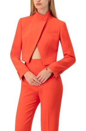Ivonne Short Crossed Blazer in Orange at Nordstrom, Size 10