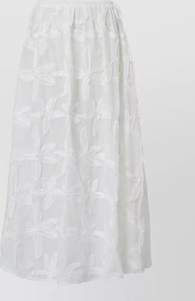 Farm Rio embroidered cotton maxi skirt