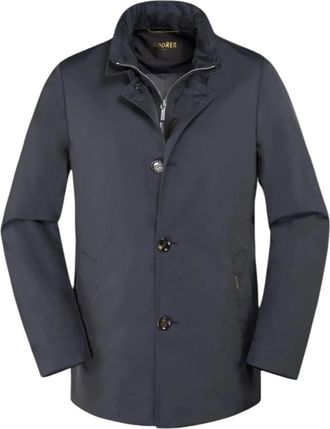 Moorer Navy Jack met Vormgeheugenstof - Heren - Winterjassen - Blauw - 2XL - Polyester - Jassen