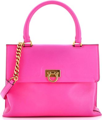 Ferragamo Trifolio Top Handle Bag Leather Small