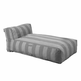 Oviala Sill&oacute;n de rayas para muebles de jard&iacute;n modulares, gris carb&oacute;n